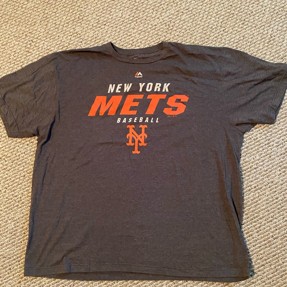 Majestic Gray New York Mets Short Sleeve Tee 2XL